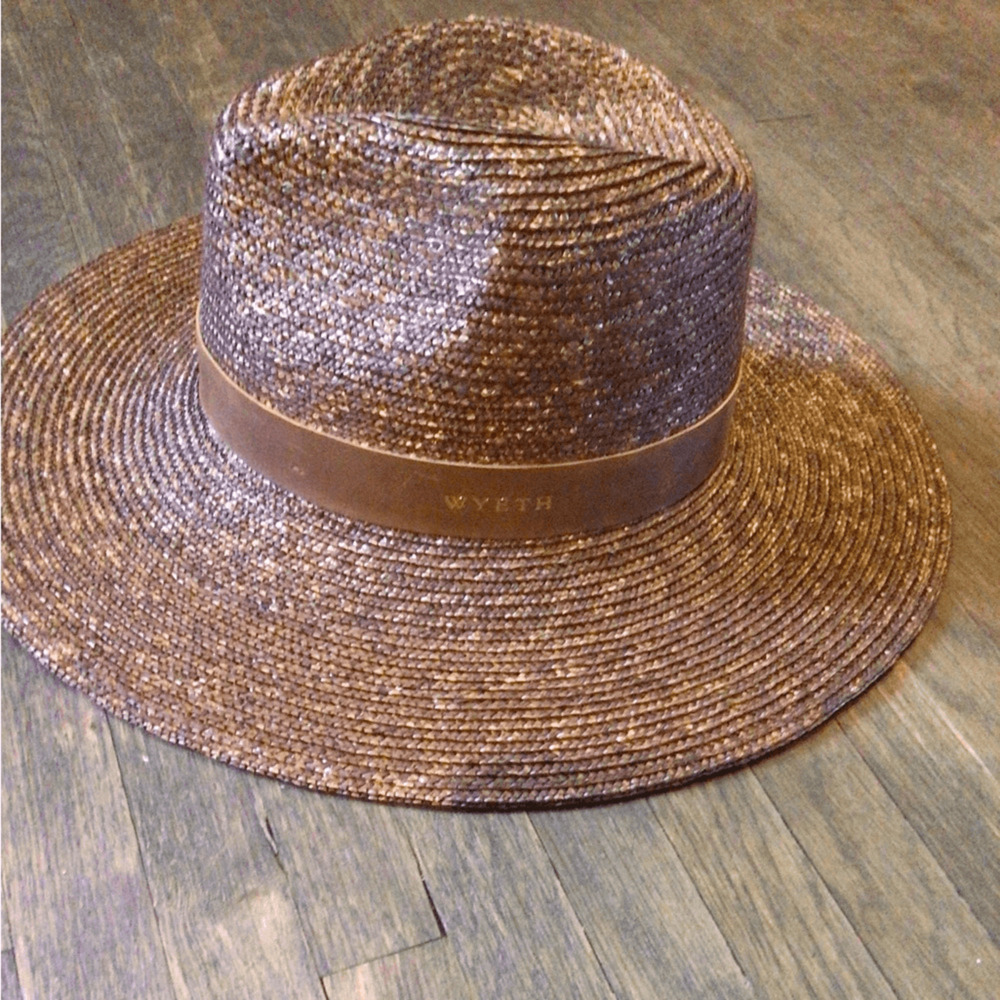 NEW! Rare Wyeth leather band straw rancher